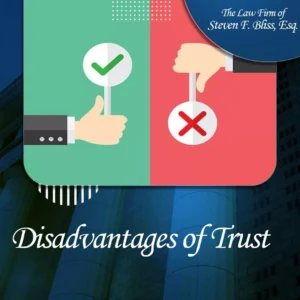 Image of a thumbs up and thumbs down to discuss disadvantages of a trust.